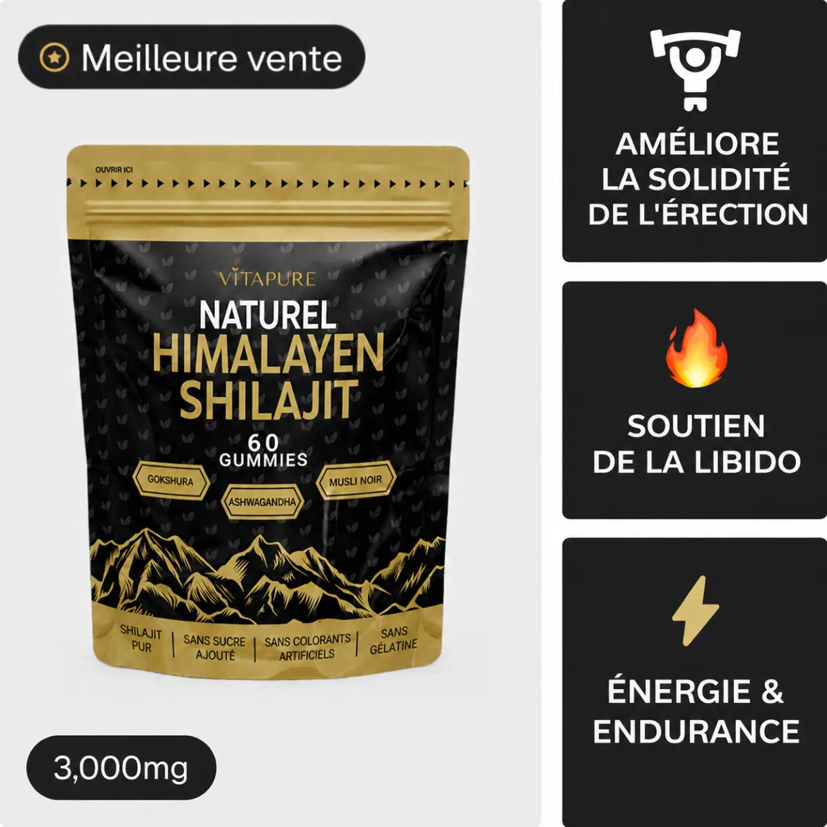 Gummies Shilajit Vitapure, notre avis complet sur le dosage, la formule et les promesses