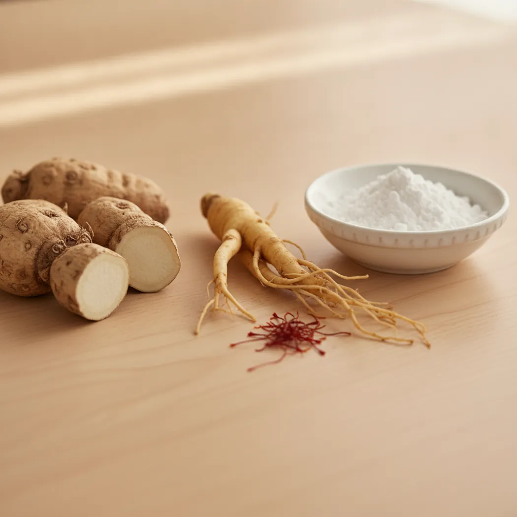 Maca, arginine, ginseng et safran, actifs de l'Activiril Forte de NutriLife