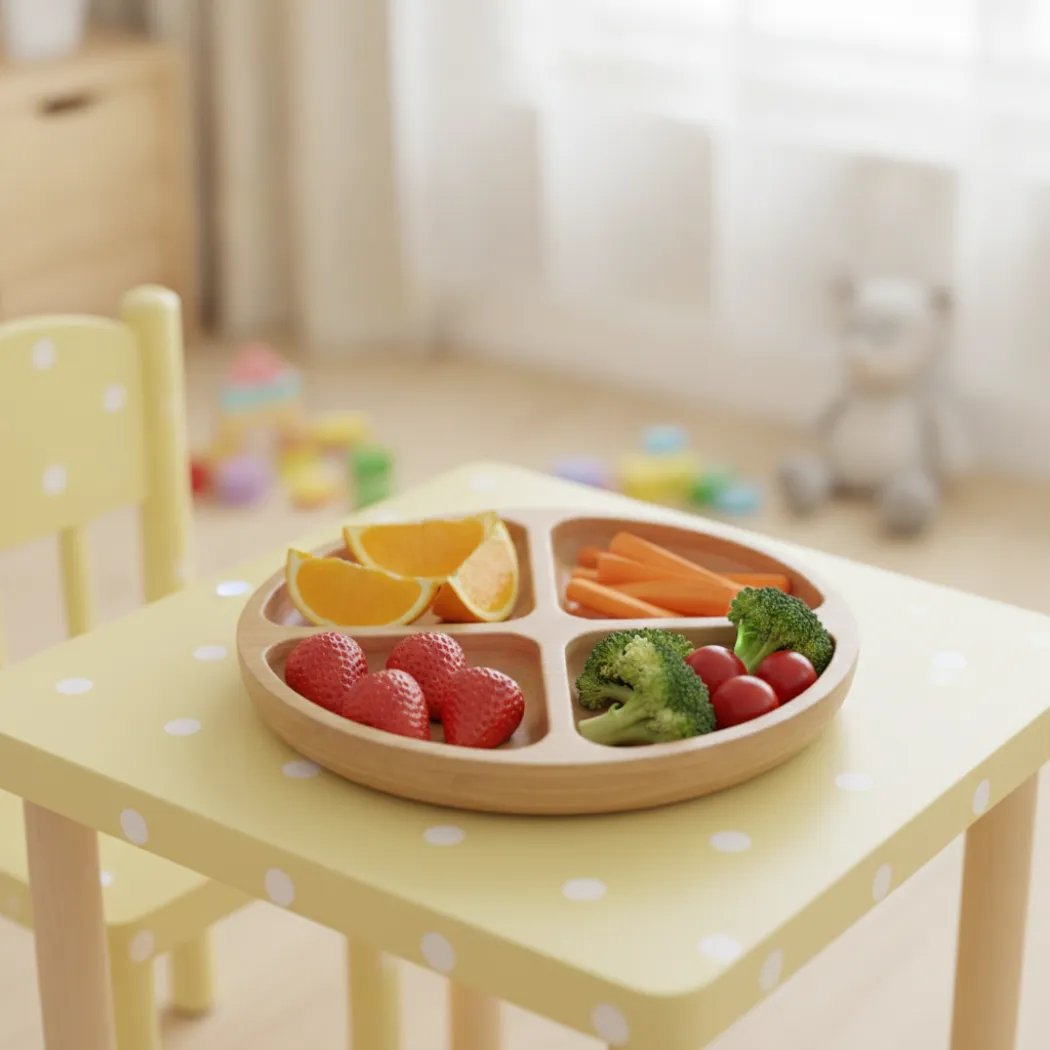 Assiette variée de fruits et légumes pour enfant, alternative aux multivitamines Daily Kids Gummies de SuperSmart
