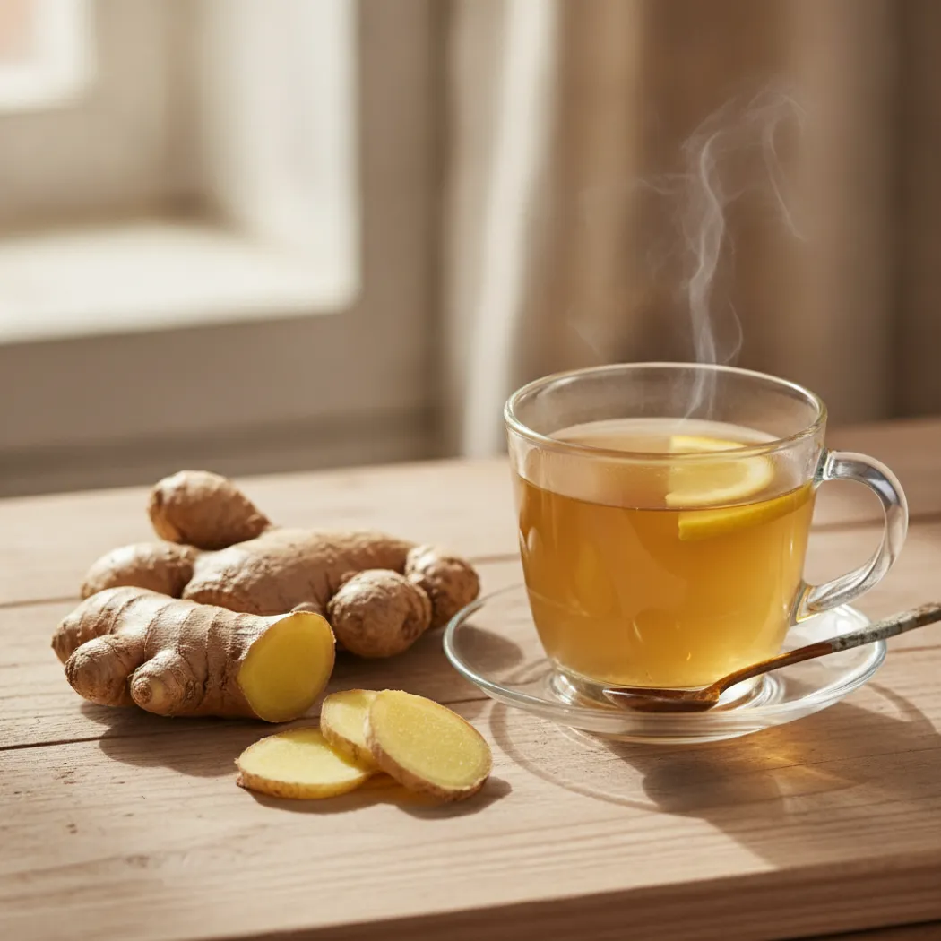 Racine de gingembre et tisane, actif anti-nausées du complément Unae Grossesse